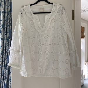 Sail to Sable white tunic, size large